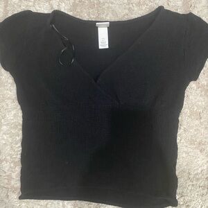 H&M Black Textured Women's Blouse S